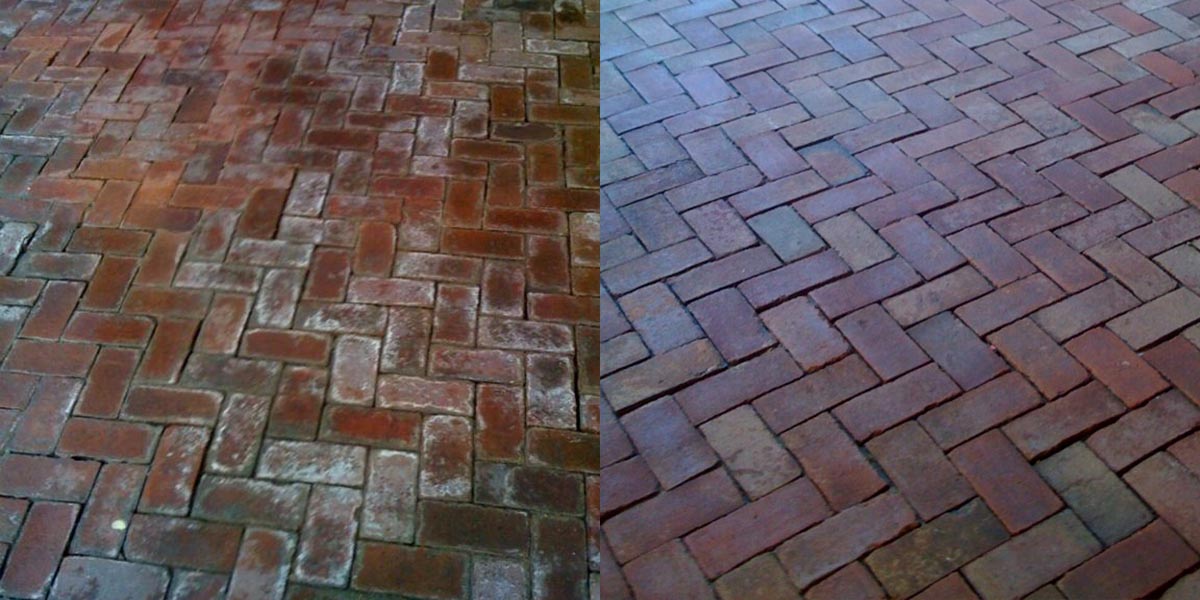 Patio Cleaning Before and After
